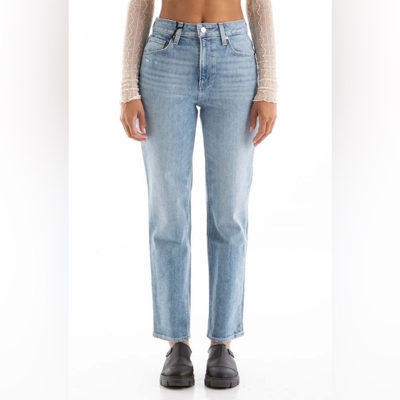 PAIGE Denim - PAIGE Straight Leg Jeans in Light Wash Blue